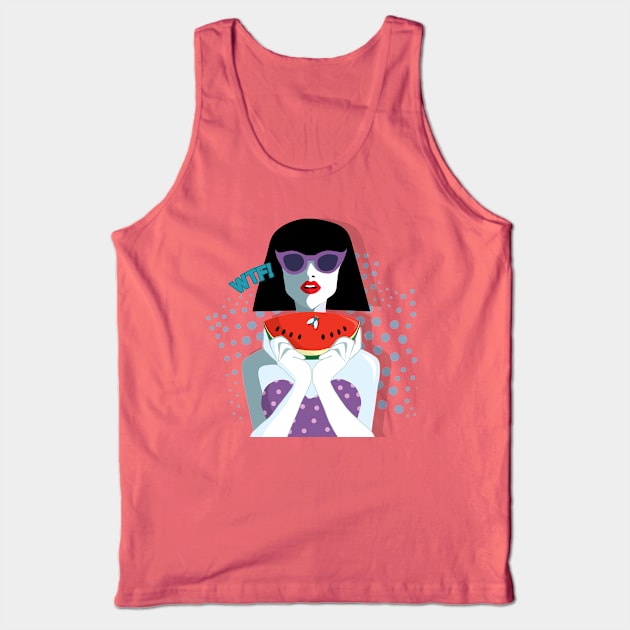 Pop Art Girl Tank Top by valentinahramov